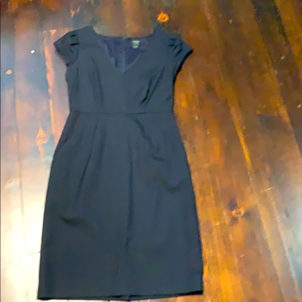 J Crew Vintage Super 120’s Navy Pinstripe dress